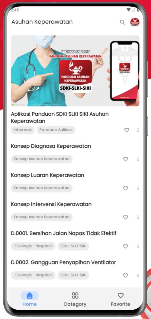 Screenshot Aplikasi SDKI SLKI SIKI Keperawatan 1