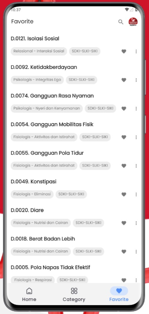 Screenshot Aplikasi SDKI SLKI SIKI Keperawatan 4