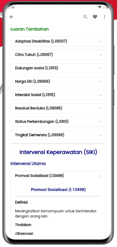 Screenshot Aplikasi SDKI SLKI SIKI Keperawatan 7