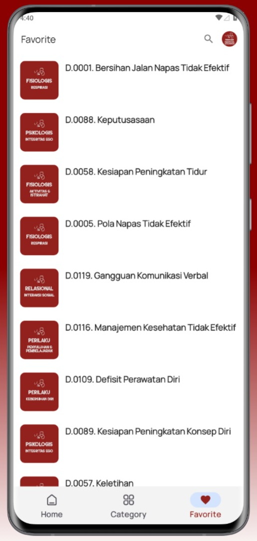 Screenshot Aplikasi SDKI Keperawatan 6