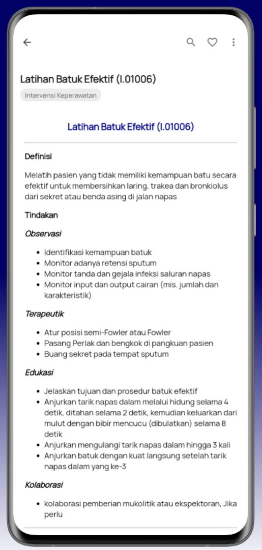 Screenshot Aplikasi SIKI Intervensi Keperawatan 3