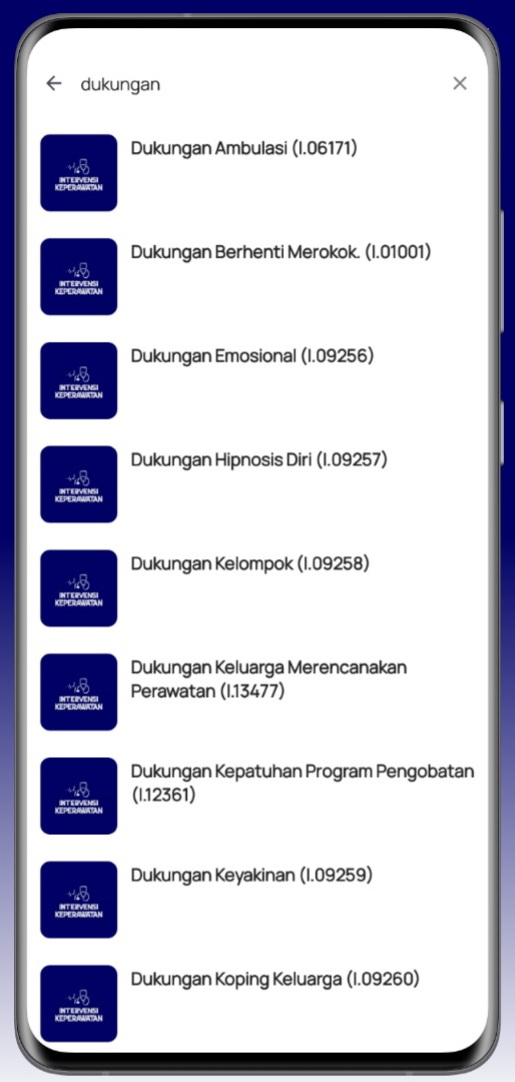 Screenshot Aplikasi SIKI Intervensi Keperawatan 6