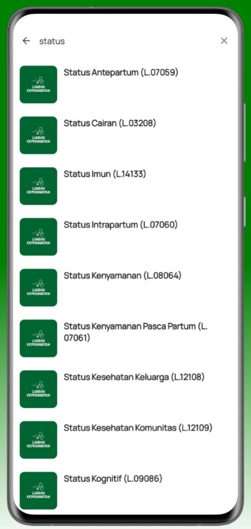 Screenshot Aplikasi SLKI Luaran Keperawatan 6