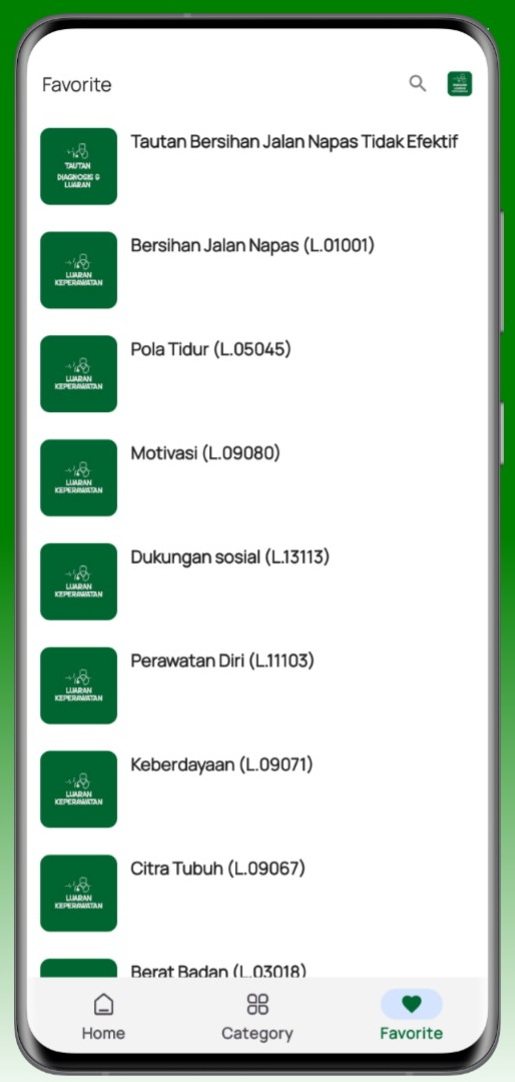 Screenshot Aplikasi SLKI Luaran Keperawatan 7