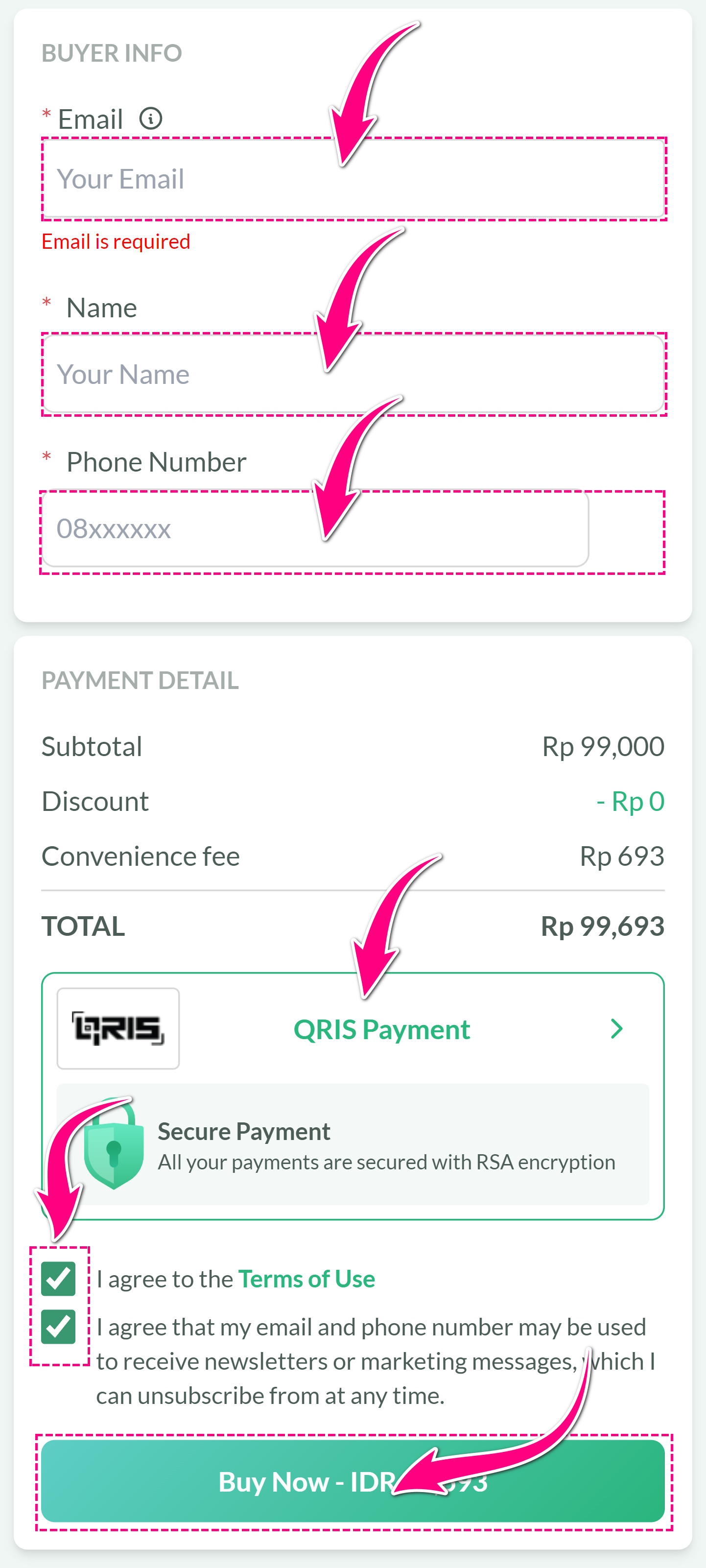 Panduan pengisian data